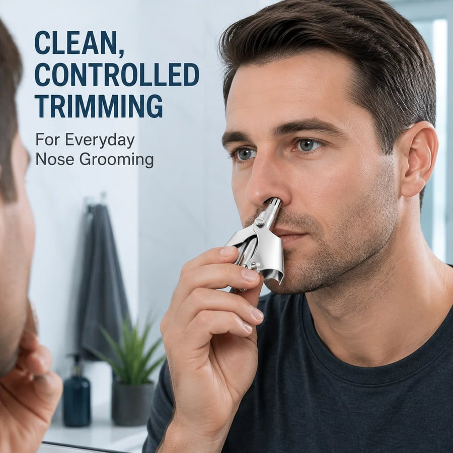 Manual Nose Hair Trimmer - Precision Grooming. No Battery Needed