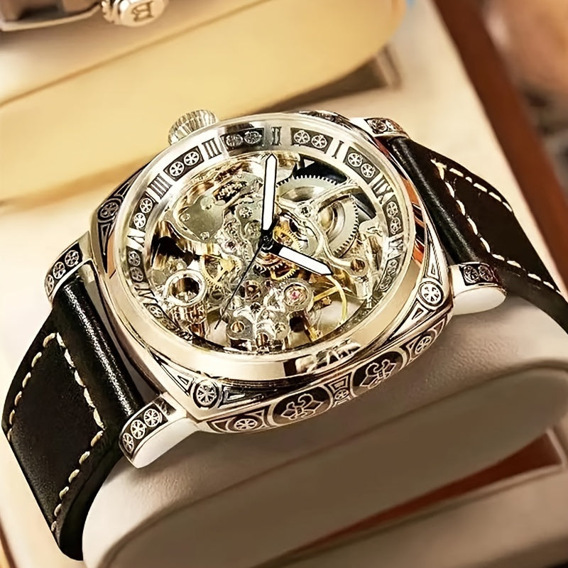 Golden Automatic Mechanical Watch