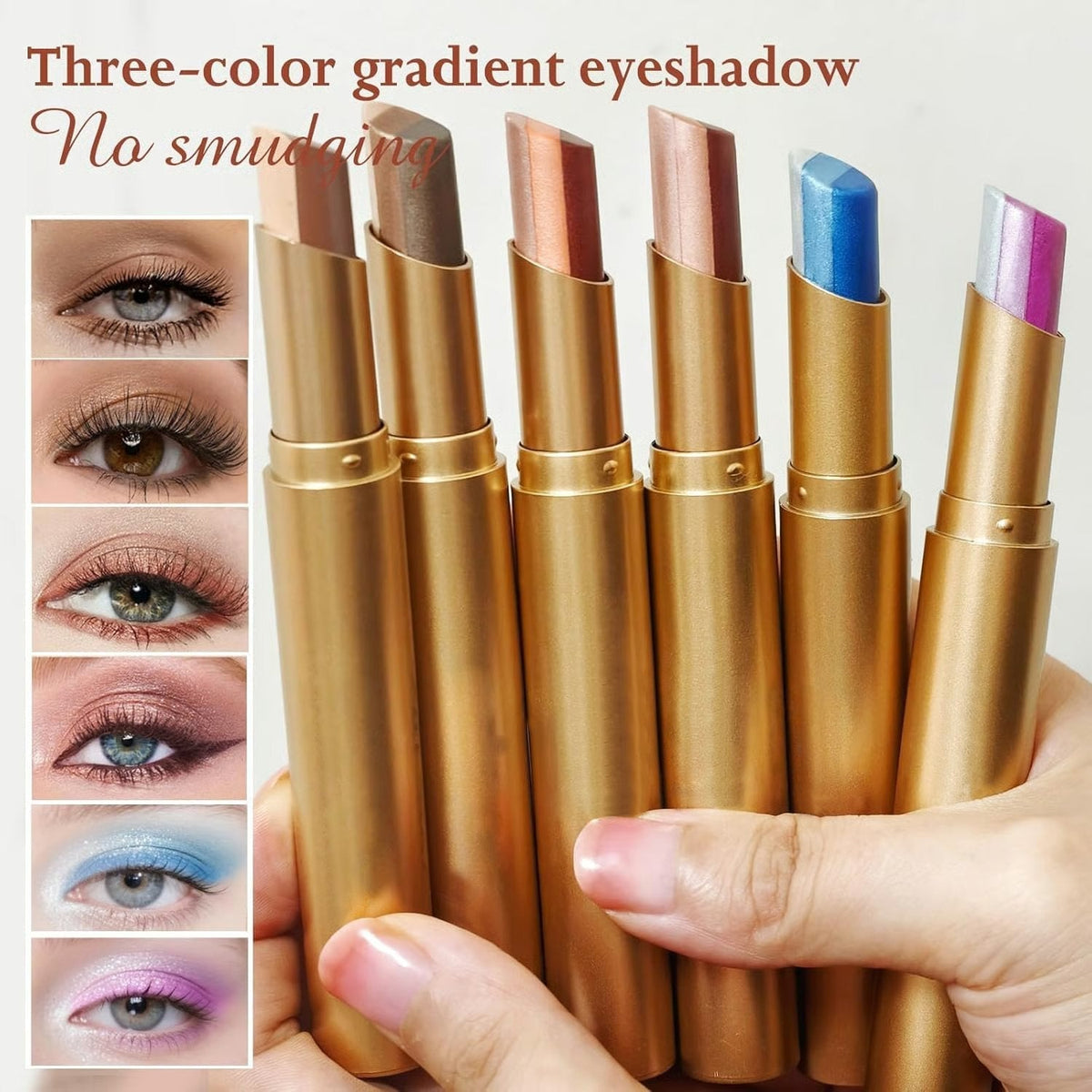Creamy 3-Color Eyeshadow Stick - Swipe, Blend & Go