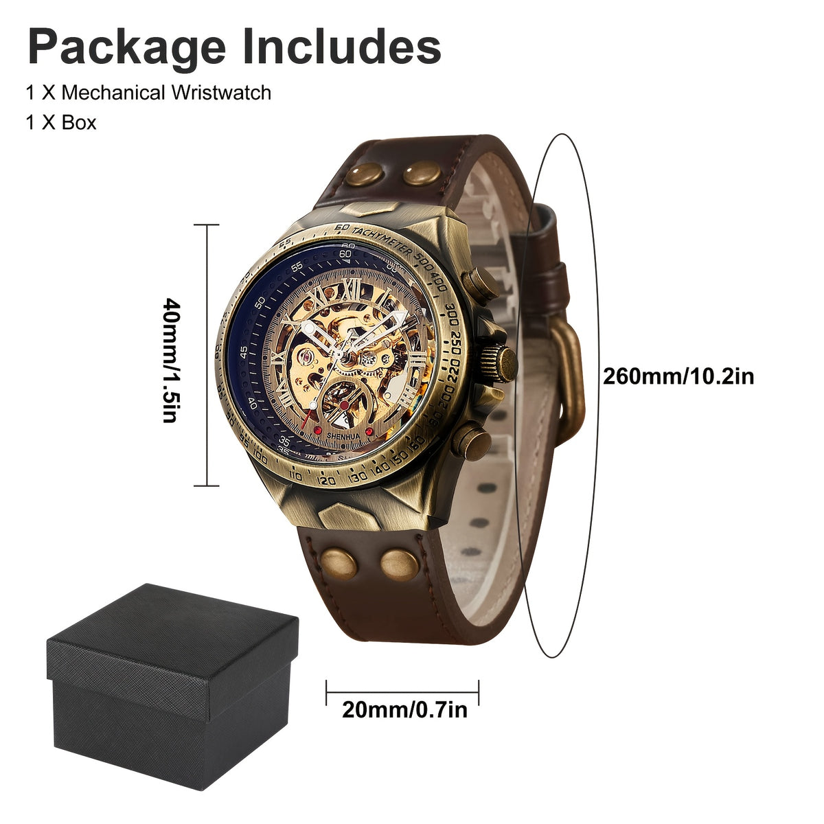 Golden Automatic Mechanical Watch