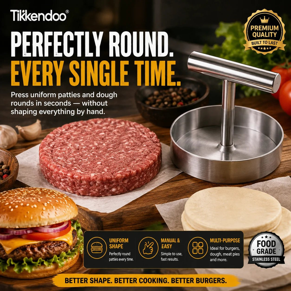 🔥HOT SALE🔥Stainless Steel Burger Patty Press