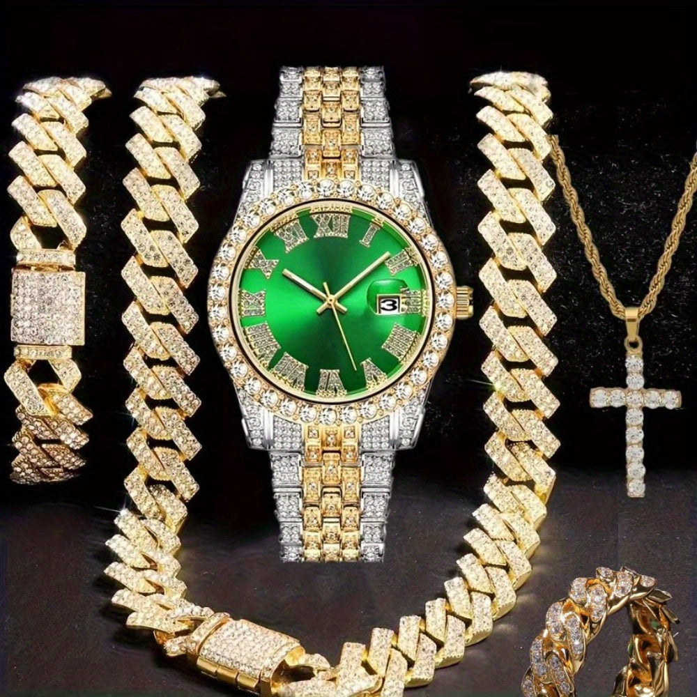 Trendy Gold Watch🎁Free bracelet & necklace included.