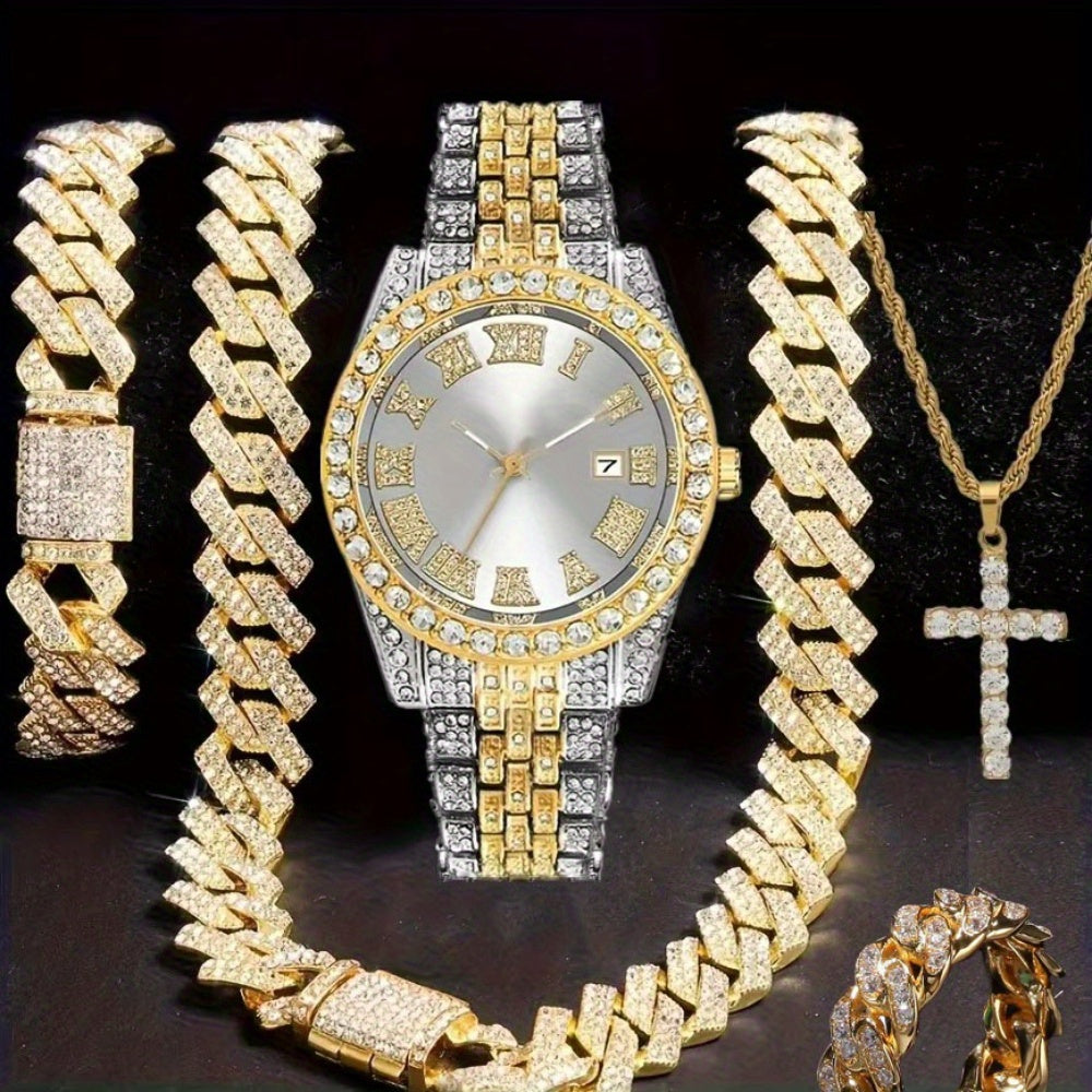 Trendy Gold Watch🎁Free bracelet & necklace included.