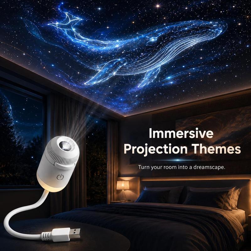 🎇USB Star Projector Lamp, GalaxyProjection & Bedside Night Light