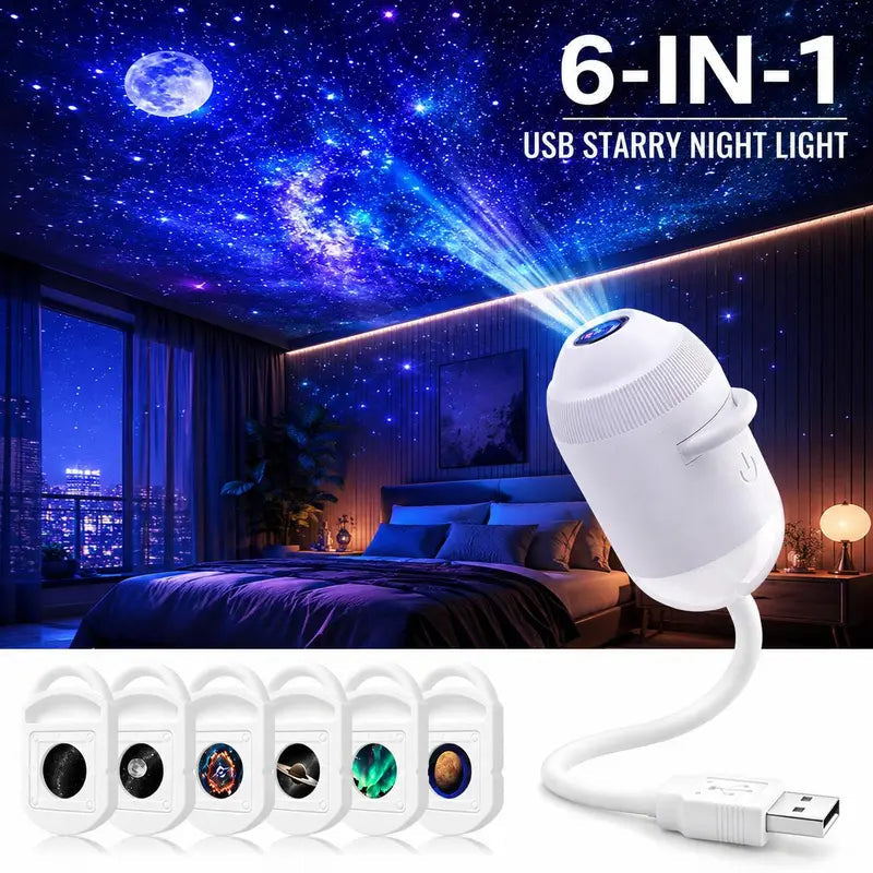 🎇USB Star Projector Lamp, GalaxyProjection & Bedside Night Light